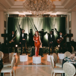 The Function band group photo on the podiums