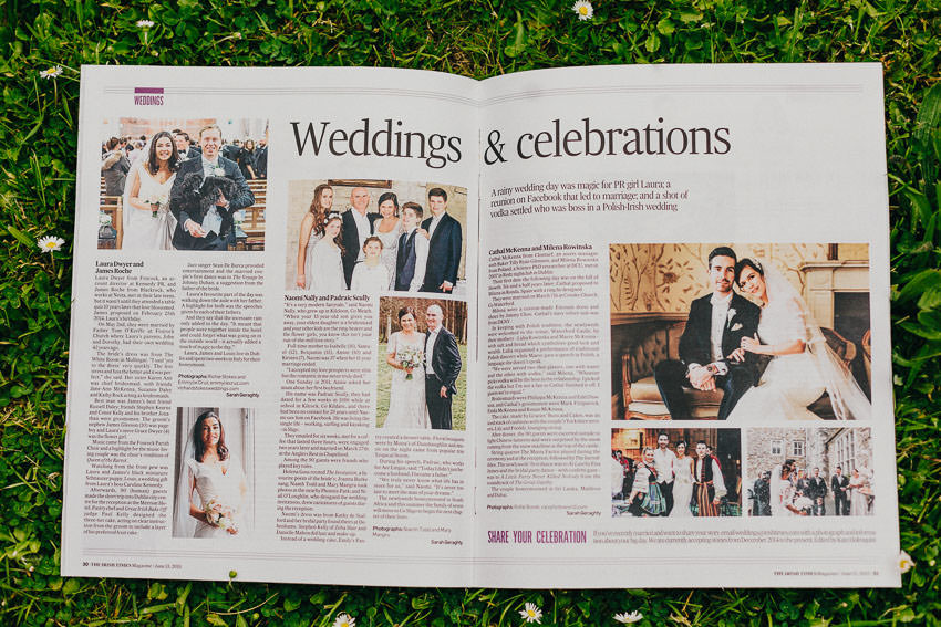 Published in Irish Times newspaper | Irish Castle wedding | Photographer Ireland 3 Published in Irish Times newspaper | Irish Castle wedding | Photographer Ireland 2