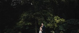 photo session in gardens of the Marlfield House after ceremony