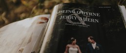 My publication in wedding magazine in 2016 in Irish Brides Magazine in Marlfield House diy themed