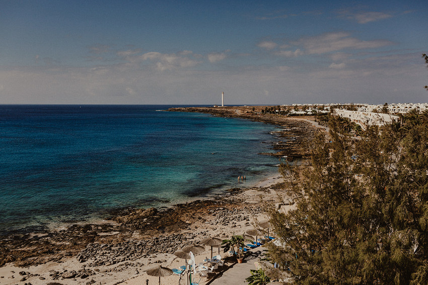 beach view with a blue ocean