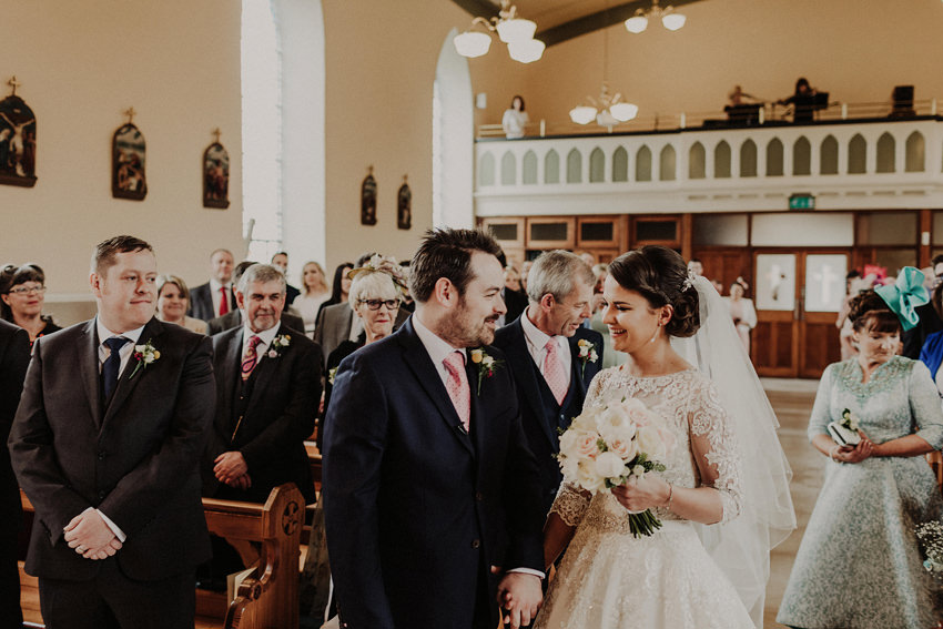 Paul is seeing his bride for the forst time in the church