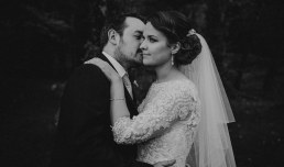 arnham Estate wedding - bride and groom at the near lake