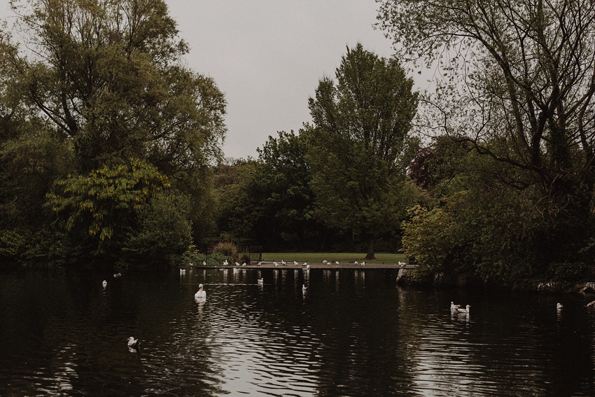 st stephens green park with the view on the lake