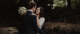 Intimate wedding at the shelbourne hotel - bride and groom portrait at the st stephen's green park