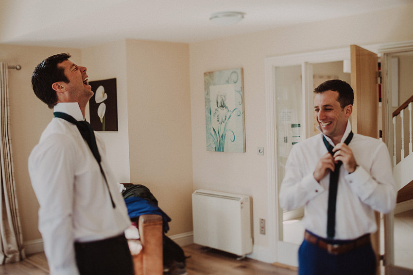 groom and bestman trying to do ties funny moment