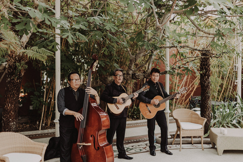 band playing at the reception