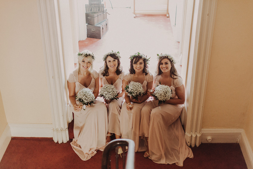 bridesmaids waiting for bride