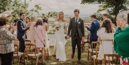 Summer wedding at Ballintaggart House with outdoor ceremony