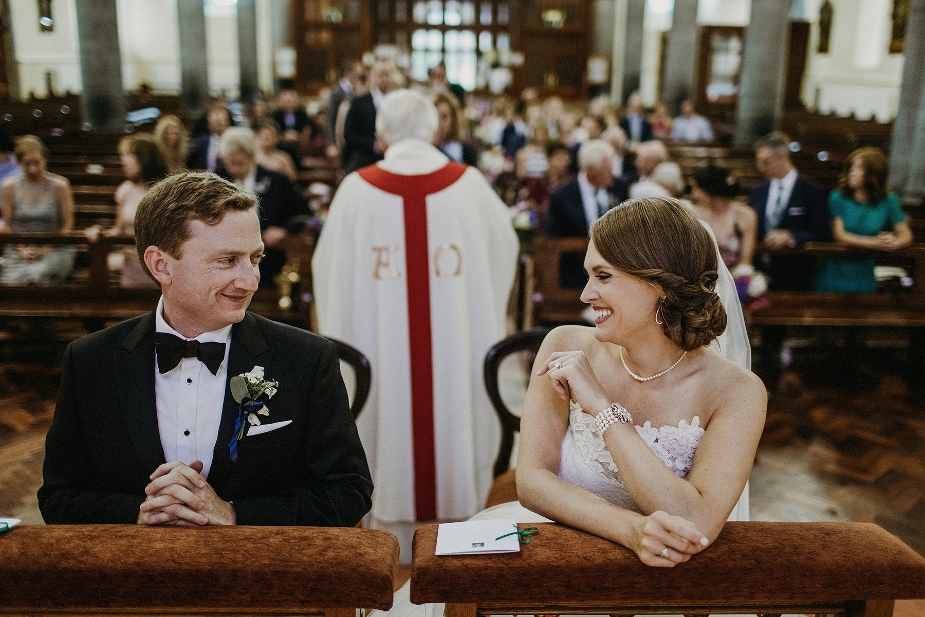 joyful moment after vows bride is smiling at groom mount juliet small intimate wedding 