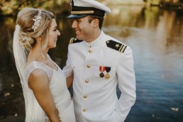 Wedding at Stephens Green Hibernian Club . First look before the ceremony